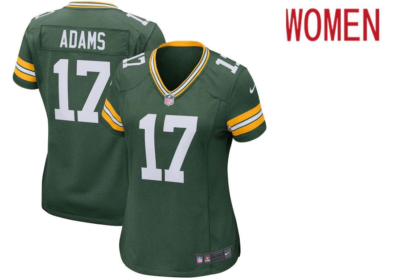 Women Green Bay Packers #17 Davante Adams Nike Green Game Player NFL Jersey